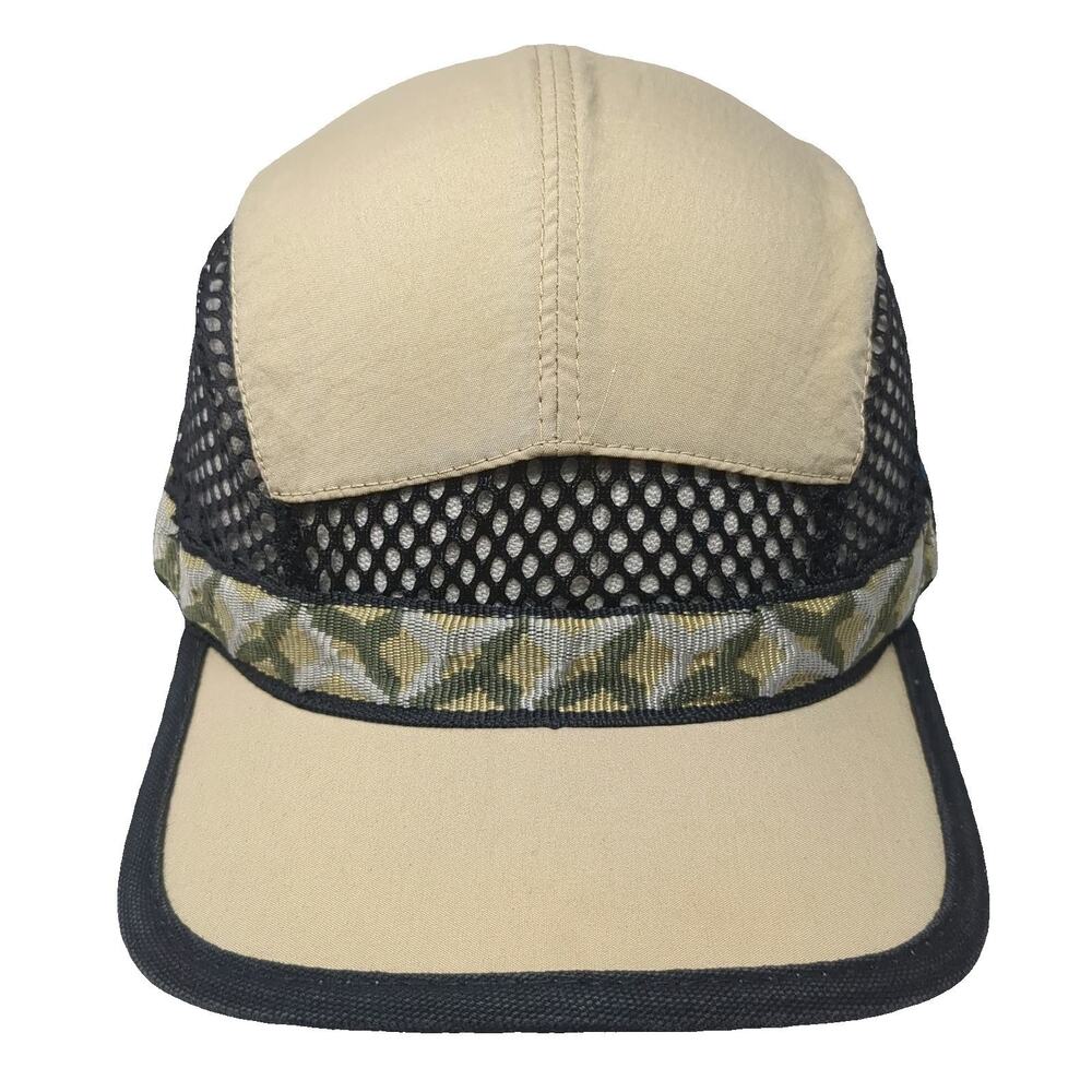 KAVU Baseball Cap Beige M Mesh Nylon Patterned Strap Seattle USA Adjustable Hat